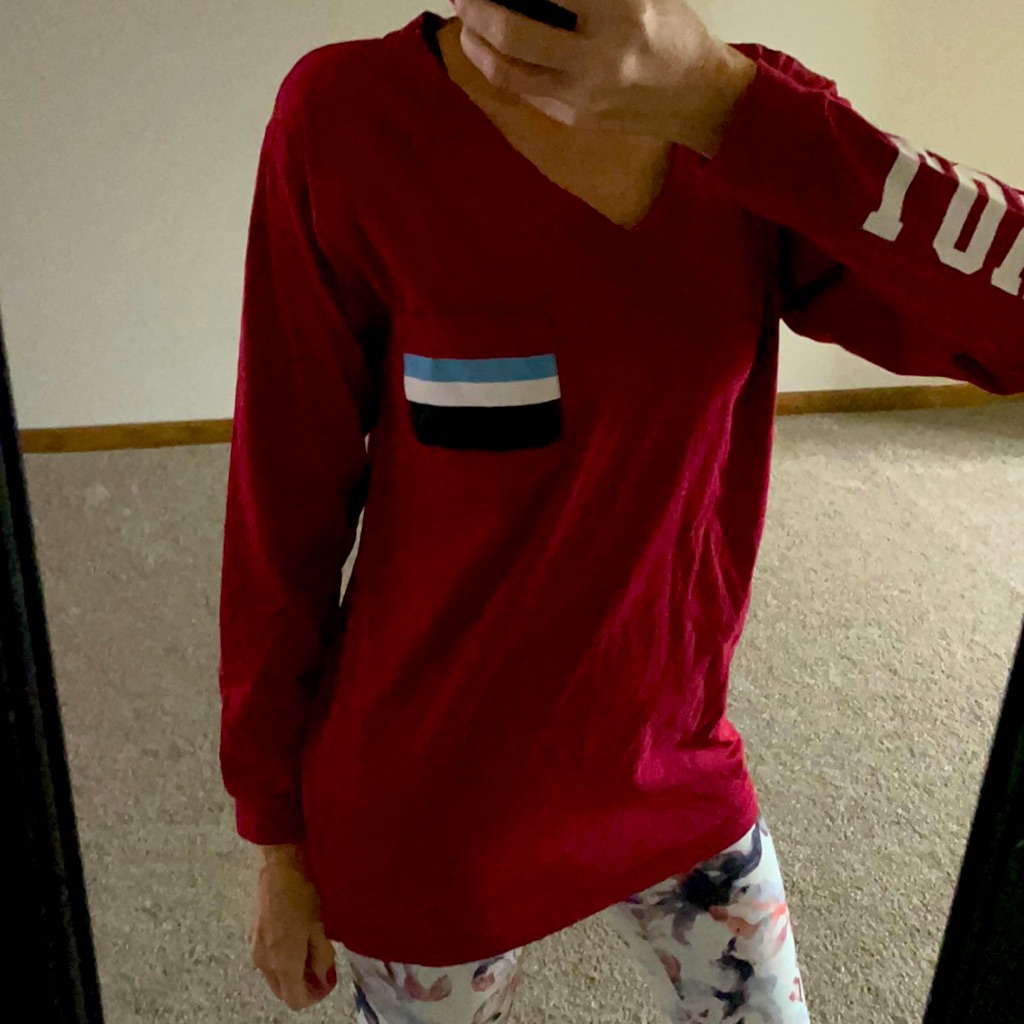 Vs Pink Oversized Cotton Shirt